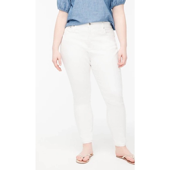 J Crew Factory Curvy High Rise Skinny in Optic White - Picture 1 of 11